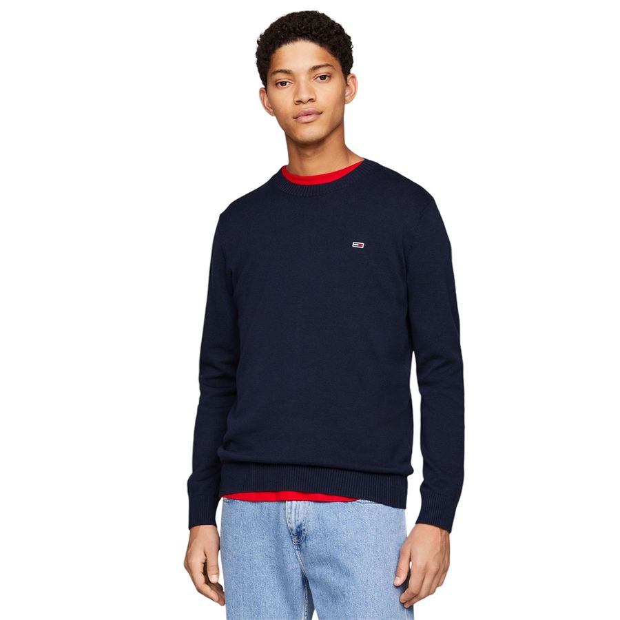 Pullover Essential slim fit con bandierina da uomo Tommy Jeans | DM0DM18895C1G